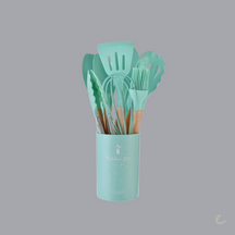 Kit Utensílios de Cozinha 12 Peças Silicone com Organizador Delicate