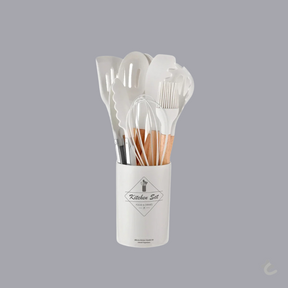 Kit Utensílios de Cozinha 12 Peças Silicone com Organizador Delicate